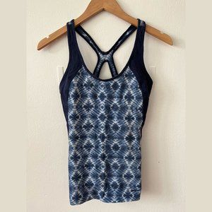 Patagonia tie dye racerback tank top with build in bra